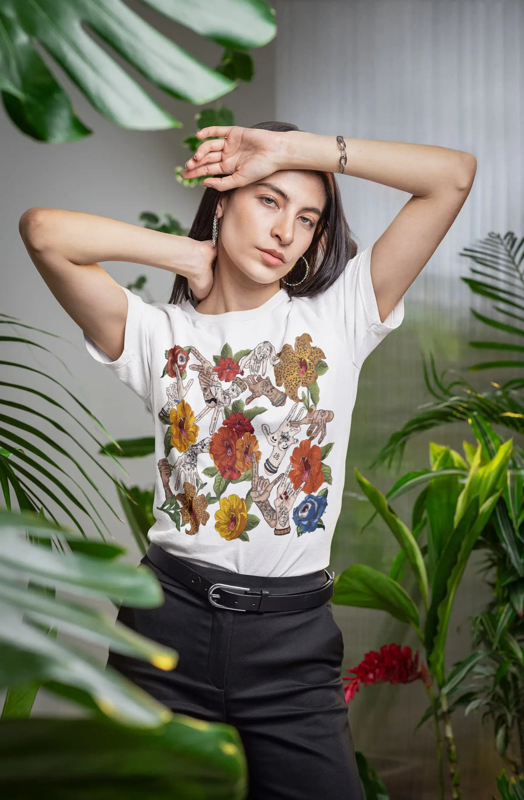 Lip Flower Tattoo Graphic Tee Shirt, Hoodie Sweatshirt