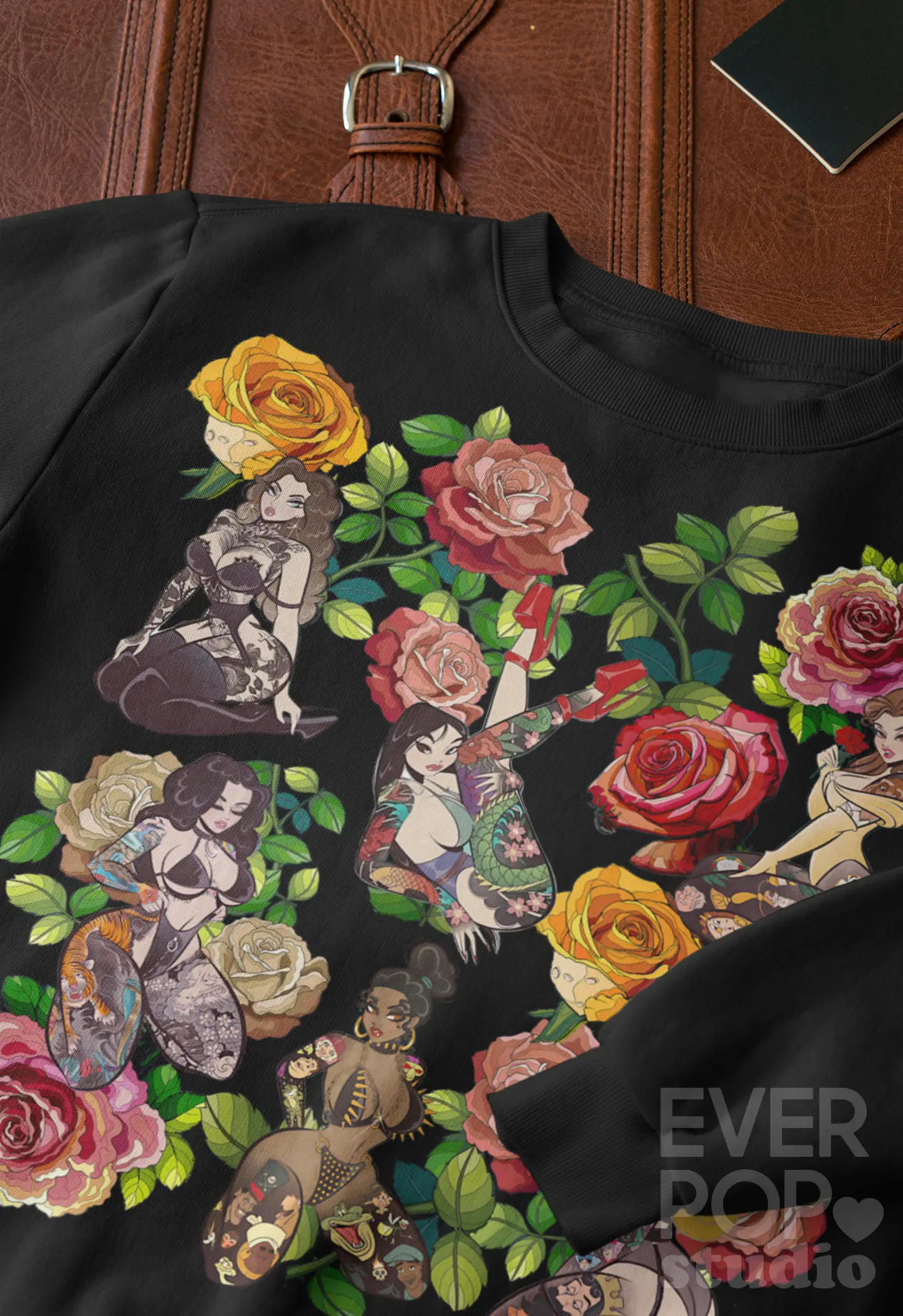 Tattoo Retro Vintage Pin-Up Girls Graphic Tee Shirt, Hoodie Sweatshirt