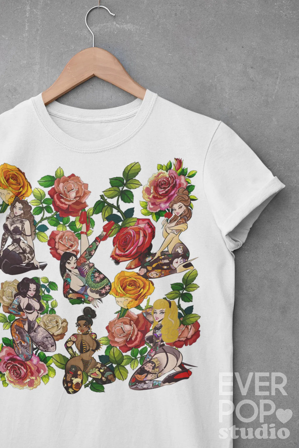 Tattoo Retro Vintage Pin-Up Girls Graphic Tee Shirt, Hoodie Sweatshirt