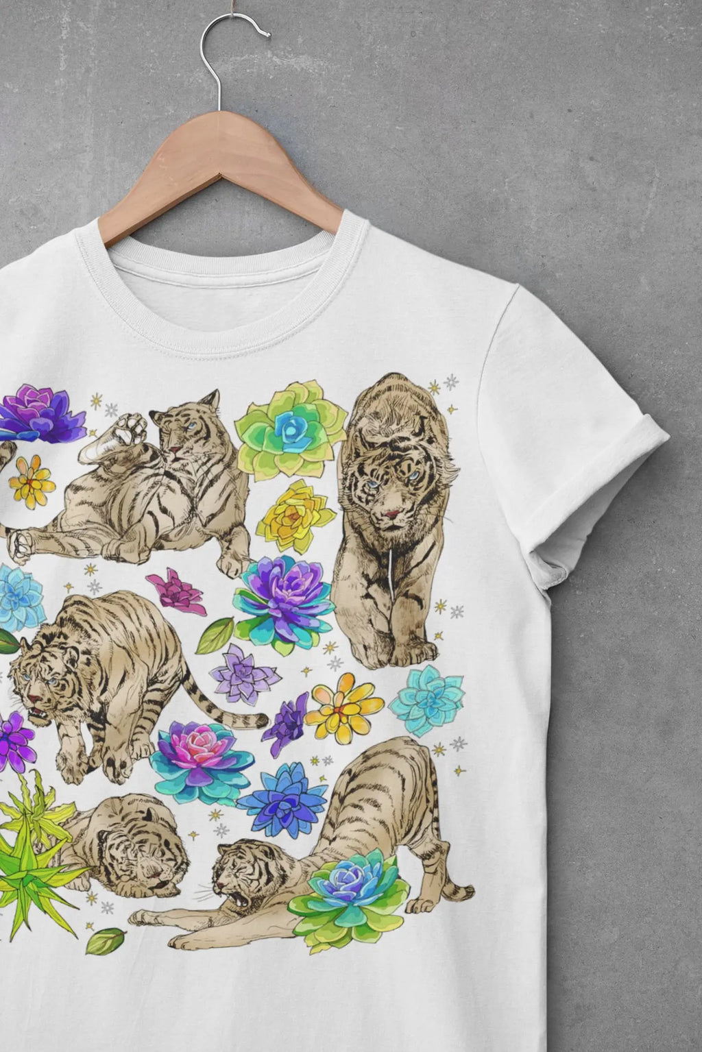 Tiger Cactus  Graphic Tee Shirt, Hoodie Sweatshirt