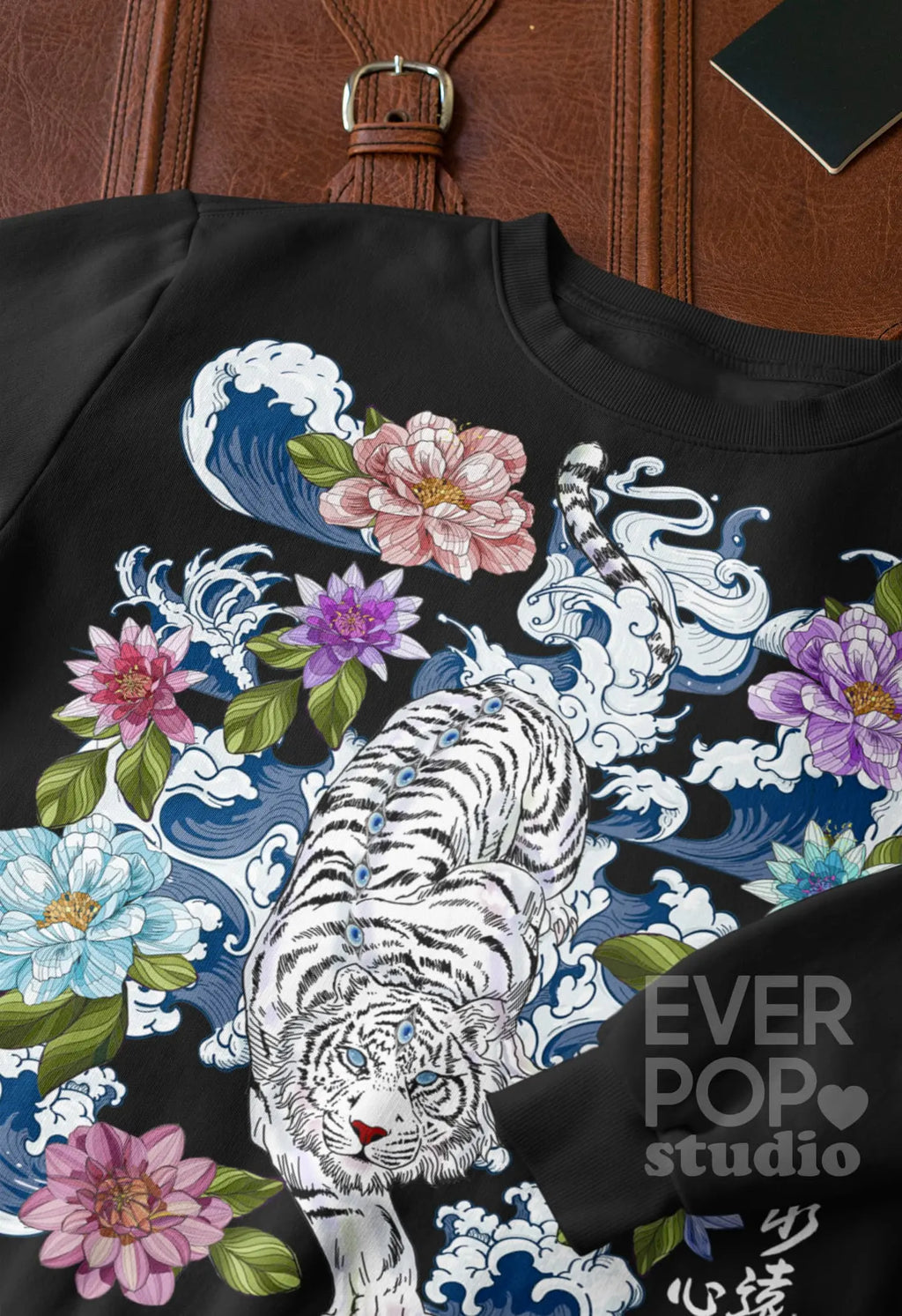 Tiger Lotus Graphic Tee Shirt, Hoodie Sweatshirt
