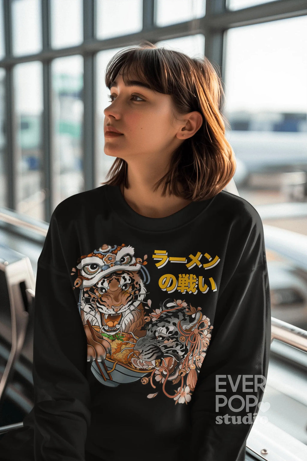 Tiger Ramen Graphic Tee Shirt, Hoodie Sweatshirt