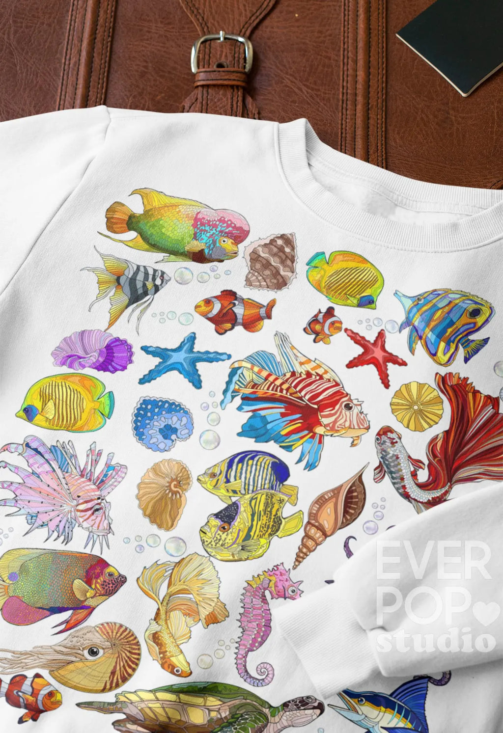 Tropical Fish Graphic Tee Shirt, Hoodie Sweatshirt