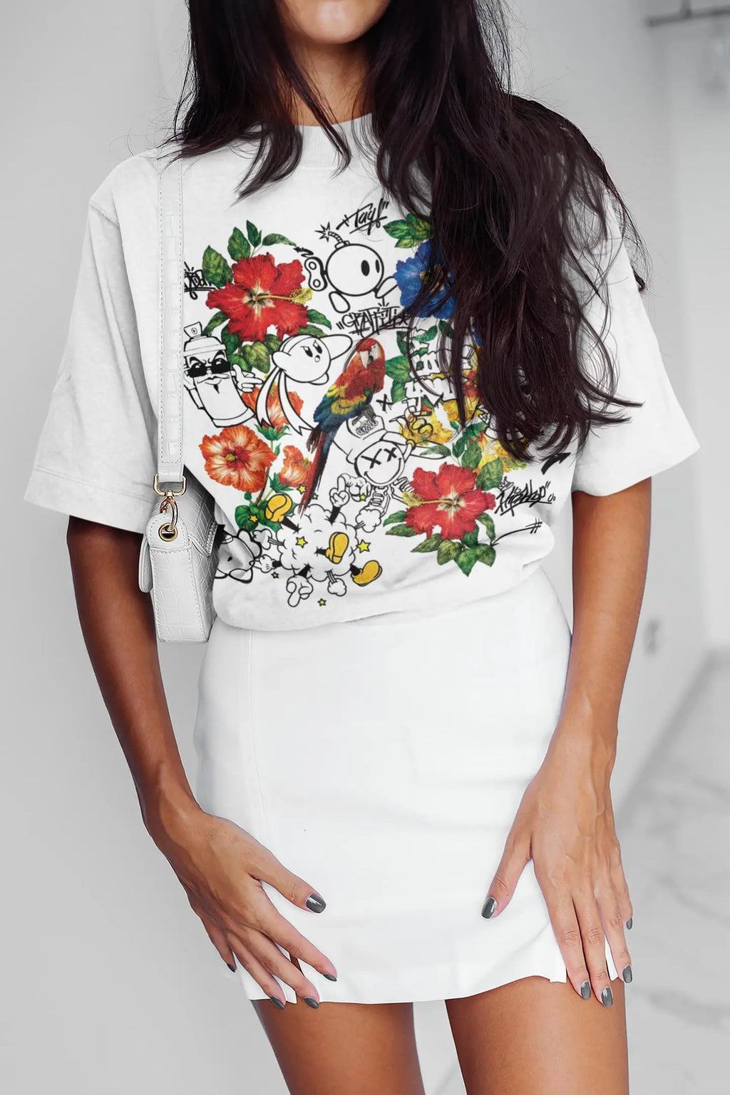 Tropical Graffiti Graphic Tee Shirt, Hoodie Sweatshirt