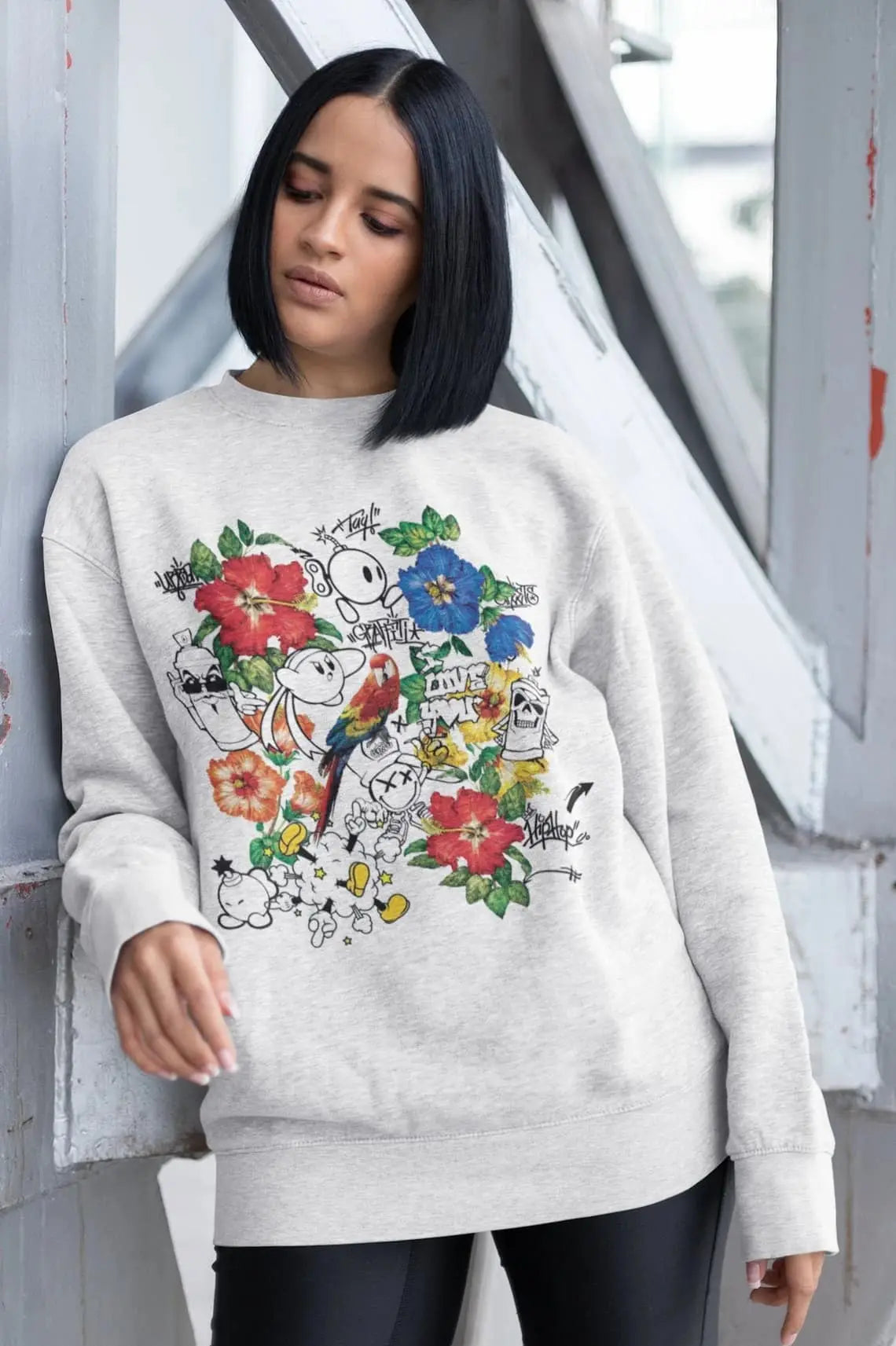 Tropical Graffiti Graphic Tee Shirt, Hoodie Sweatshirt