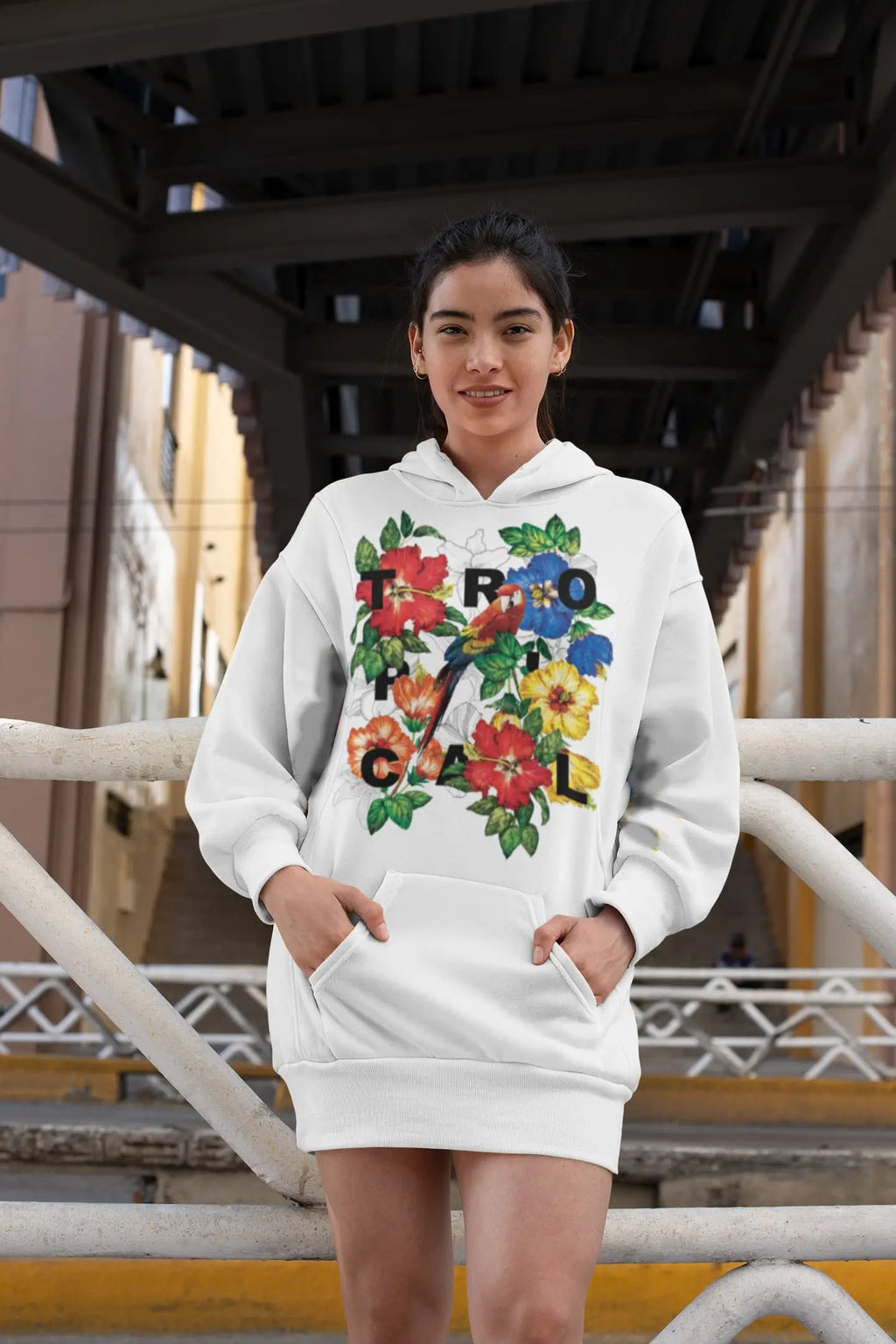 Tropical Parrot Graphic Tee Shirt, Hoodie Sweatshirt