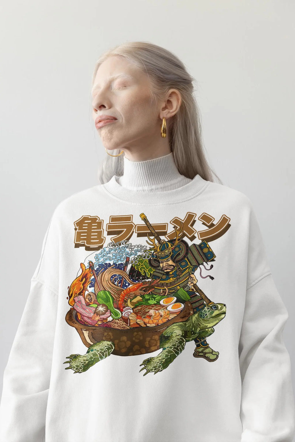Samurai Turtle Ramen Graphic Tee Shirt, Hoodie Sweatshirt