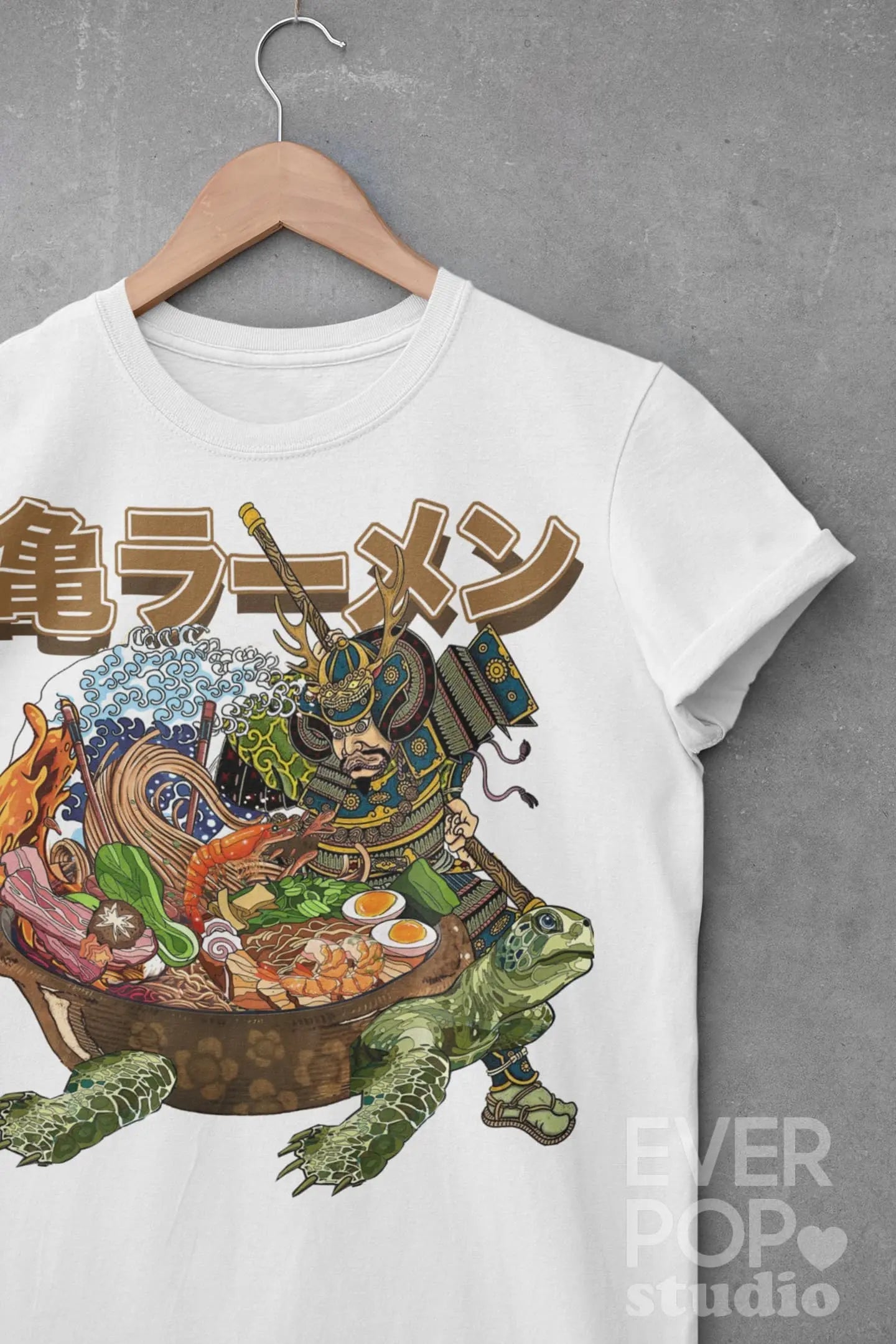 Samurai Turtle Ramen Graphic Tee Shirt, Hoodie Sweatshirt