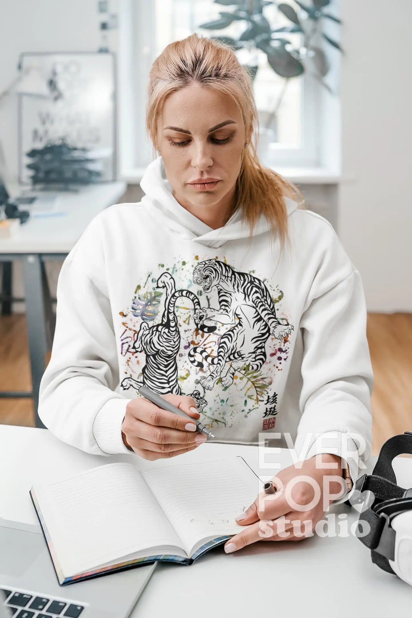 Tiger Yin Yang Graphic Tee Shirt, Hoodie Sweatshirt