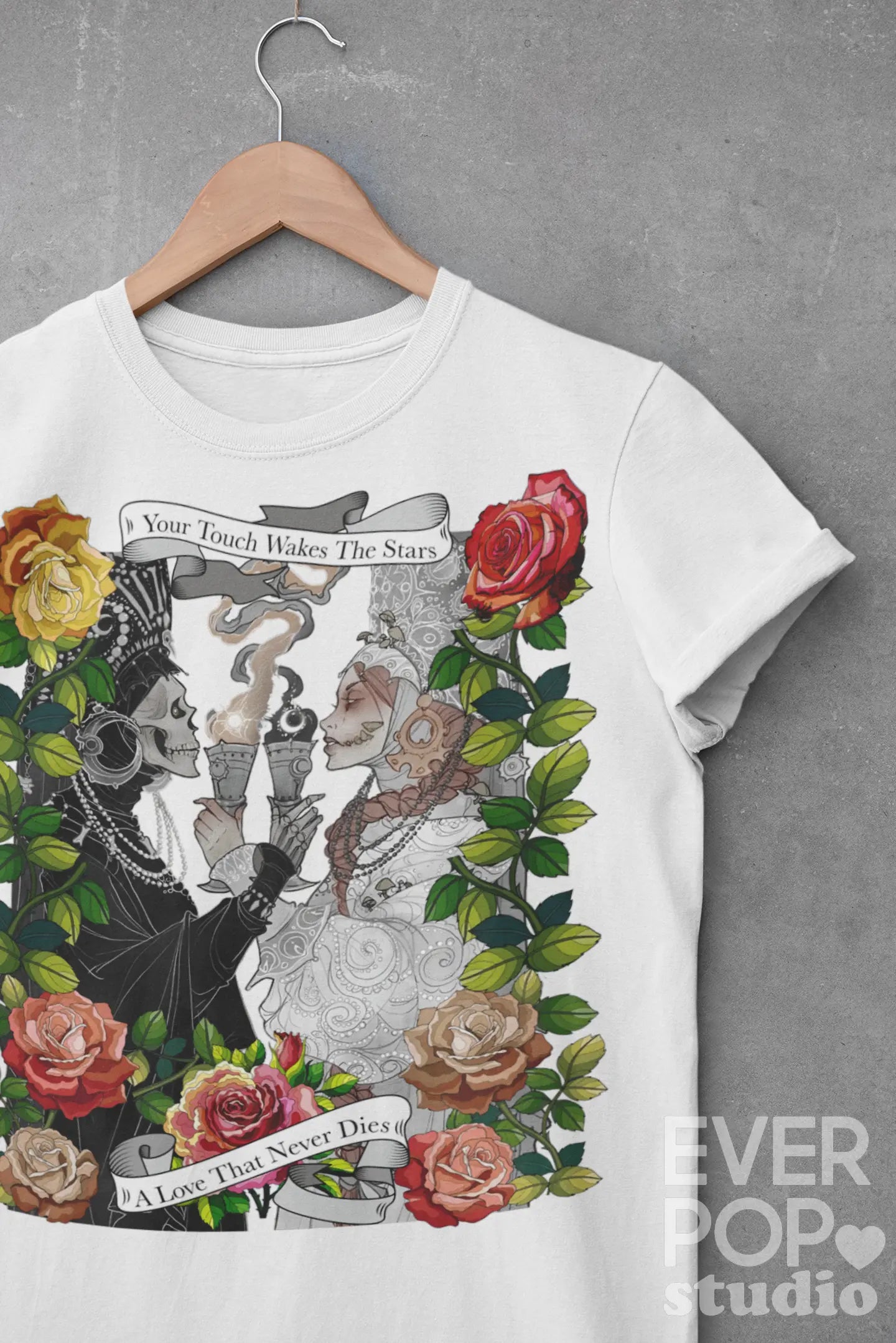 Skeleton Bride  Wedding Graphic Tee Shirt, Hoodie Sweatshirt