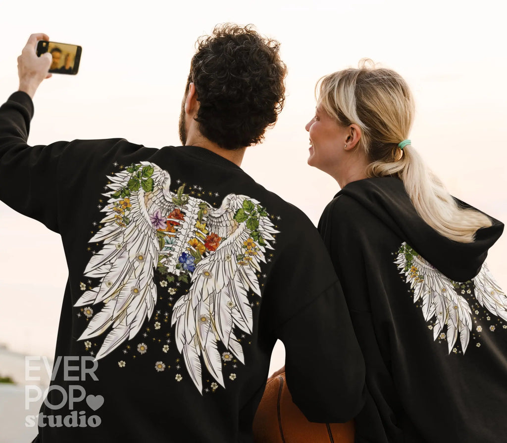 Wing Rib Cage Graphic Tee Shirt, Hoodie Sweatshirt