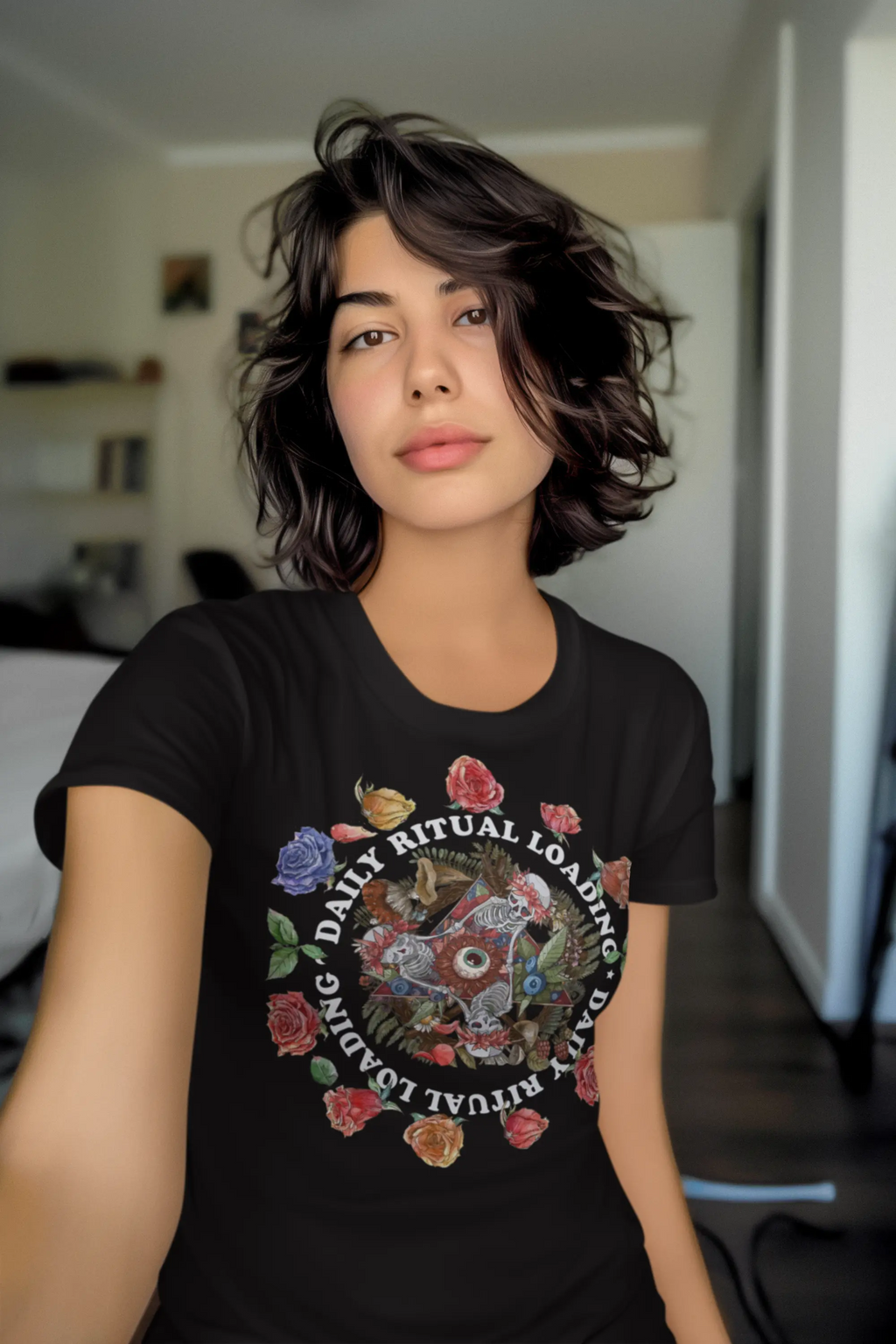 Circle of Witch Ritual Skull Graphic Tee Shirt, Hoodie Sweatshirt