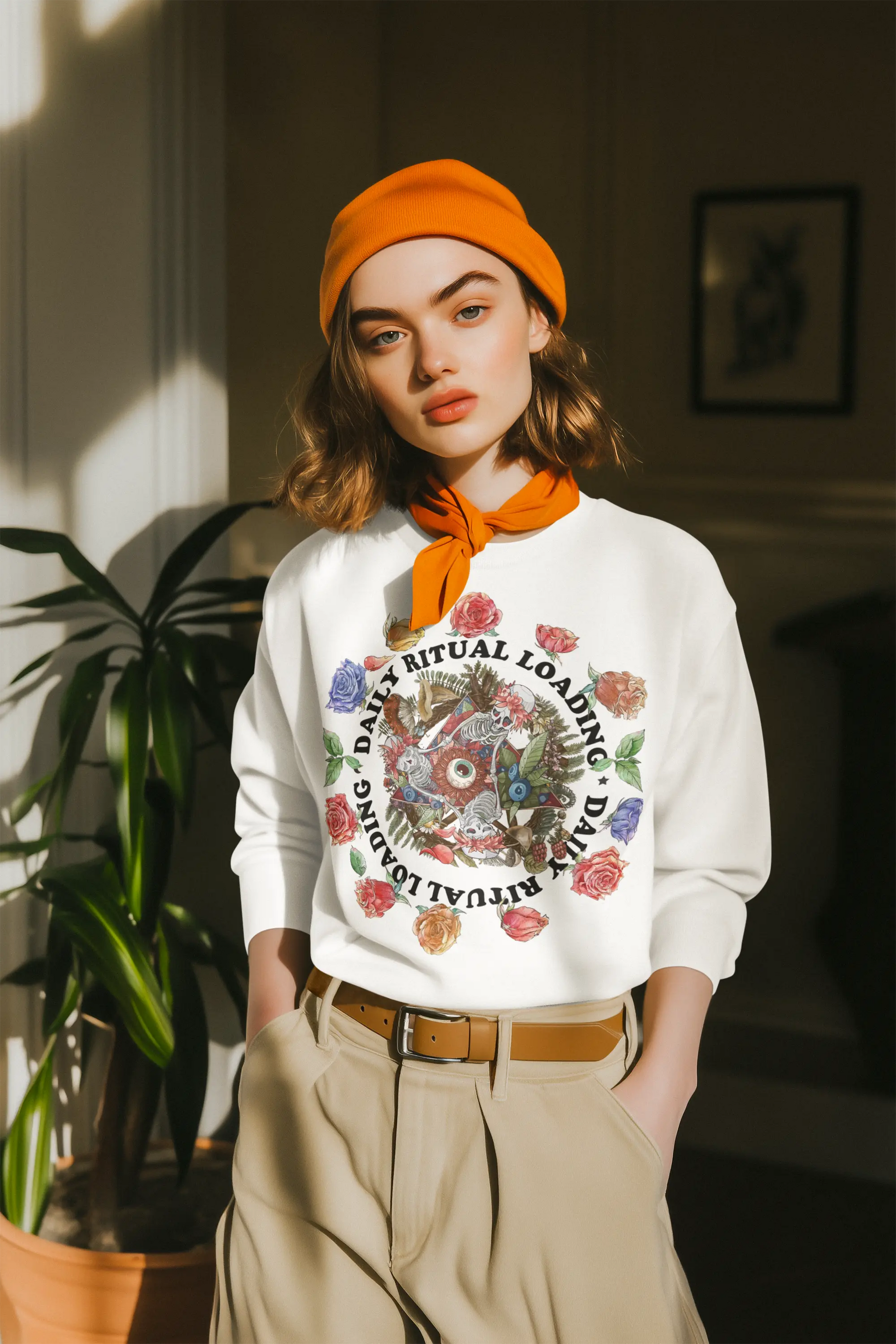 Circle of Witch Ritual Skull Graphic Tee Shirt, Hoodie Sweatshirt