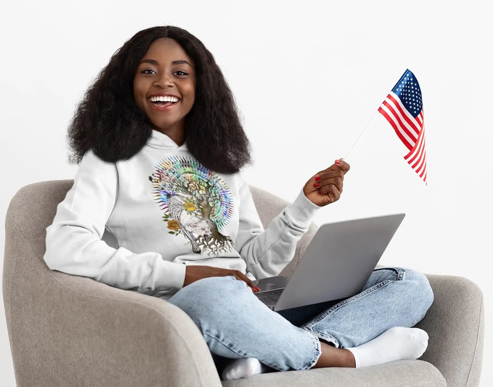 Wolf Mandala Tree Graphic Tee Shirt, Hoodie Sweatshirt