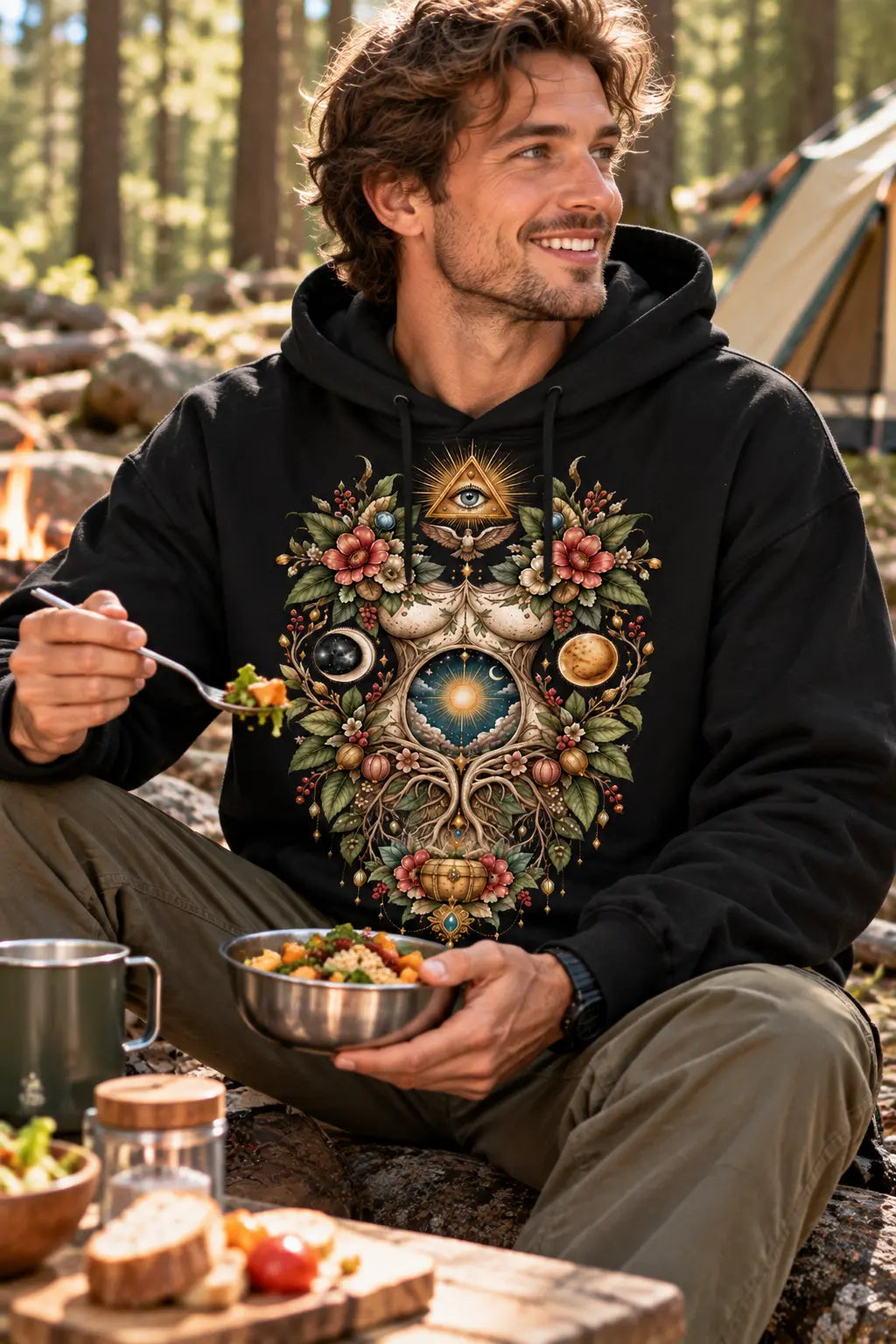 Celestial Goddess Tree Graphic Tee Shirt, Hoodie Sweatshirt